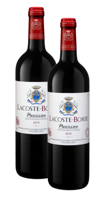 2x Pauillac 2015 Lacoste-Borie 2. víno z Château Grand Puy Lacoste